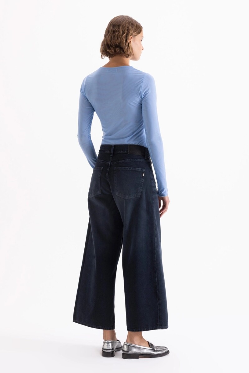JEANS WIDE X BLUE BLACK Azul