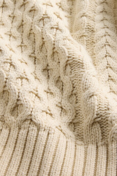 Buzo Cable Heavy Hombre Cream