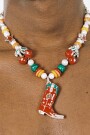 Summer Boot Necklace Plata