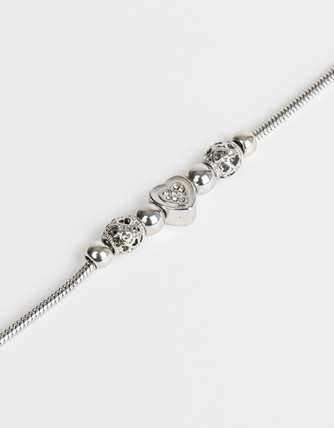Pulseras Flexibles Con corazón Pulsera Flexible Con Corazón - Plateado