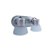 APLIQUE 2 LUCES BASE OVAL PLATA APLIQUE 2 LUCES BASE OVAL PLATA
