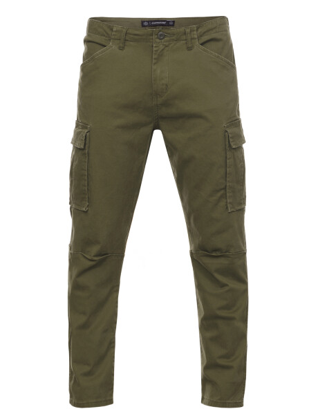 Pantalon cargo slim verde