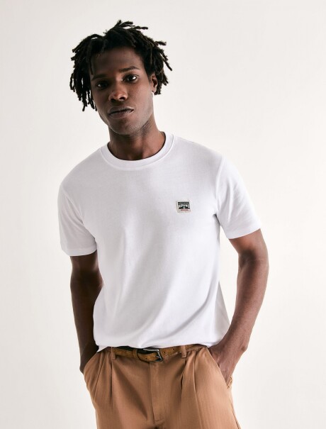 CAMISETA MANGA CORTA CON ESTAMPA BLANCO