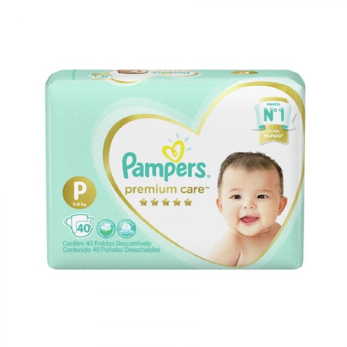 PAMPERS PREMIUM CARE PEQ PAQ. X 40 UNID. única