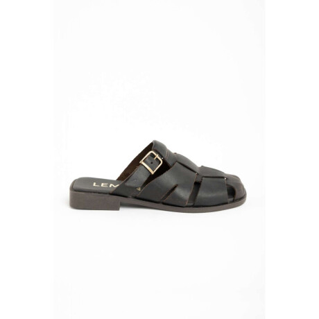 Zueco Cangrejera Cuero Chocolate