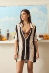 Camisa tejida calada negro
