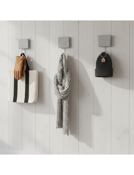 PERCHERO CUADRADO MADERA 10x4.5x16CM GRIS PERCHERO CUADRADO MADERA 10x4.5x16CM GRIS