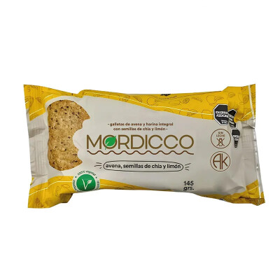 Galletas de avena, limon y chia Mordicco Galleta Av/limon/chia Mordicco