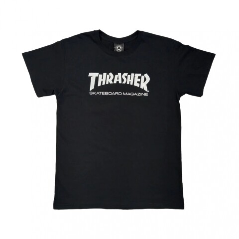 REMERA THRASHER SKATE MAG Black