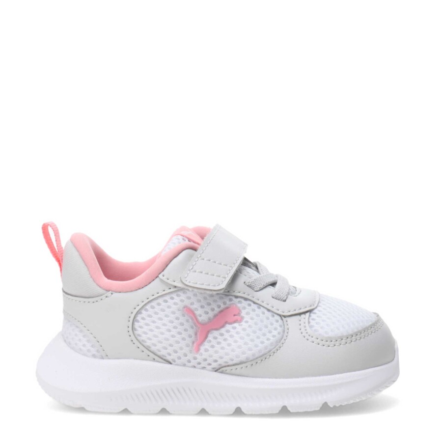 Championes Infantiles Puma Blanco - Gris - Rosa