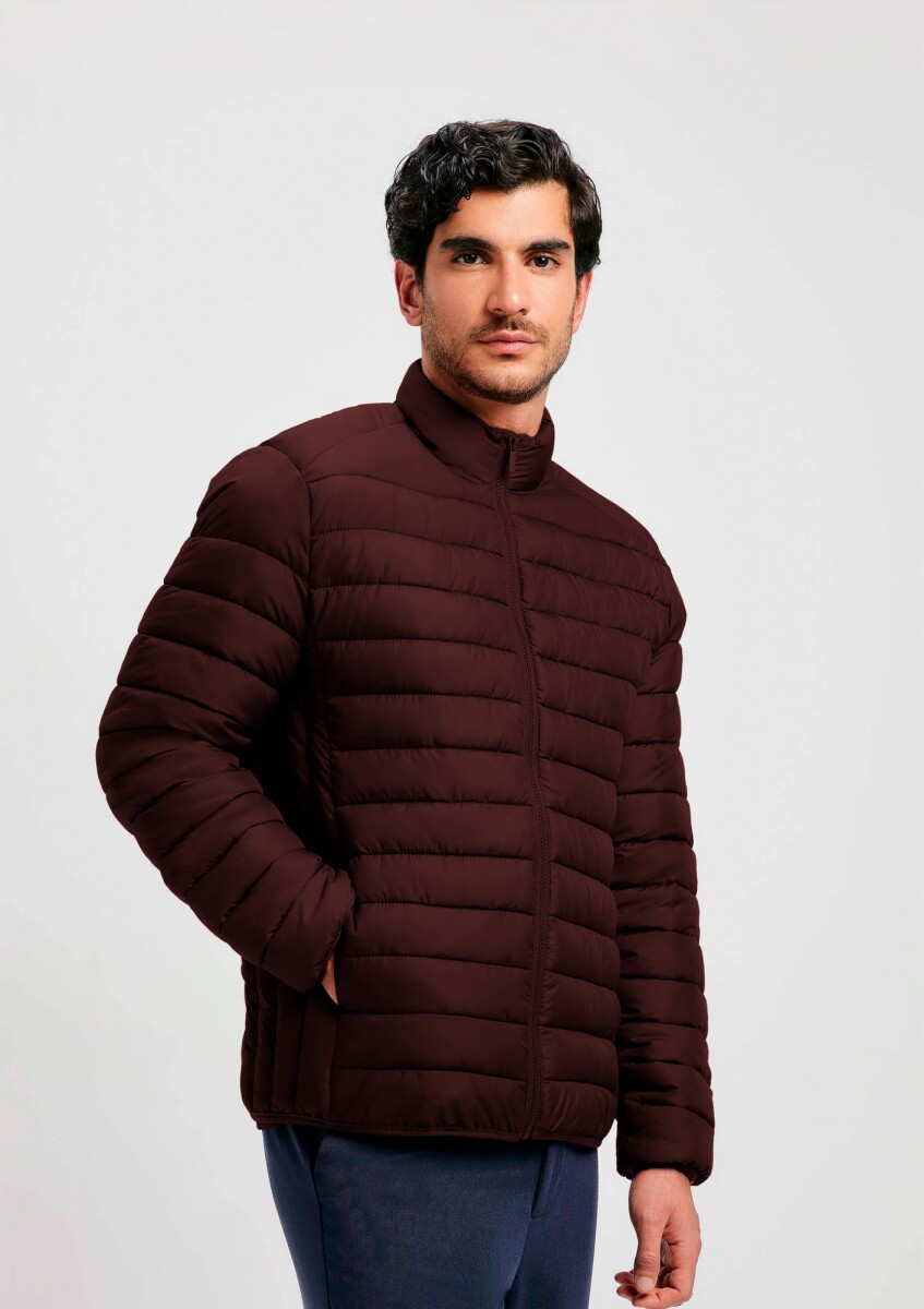 CAMPERA PUFFER CON BOLSILLOS - BORDÓ 