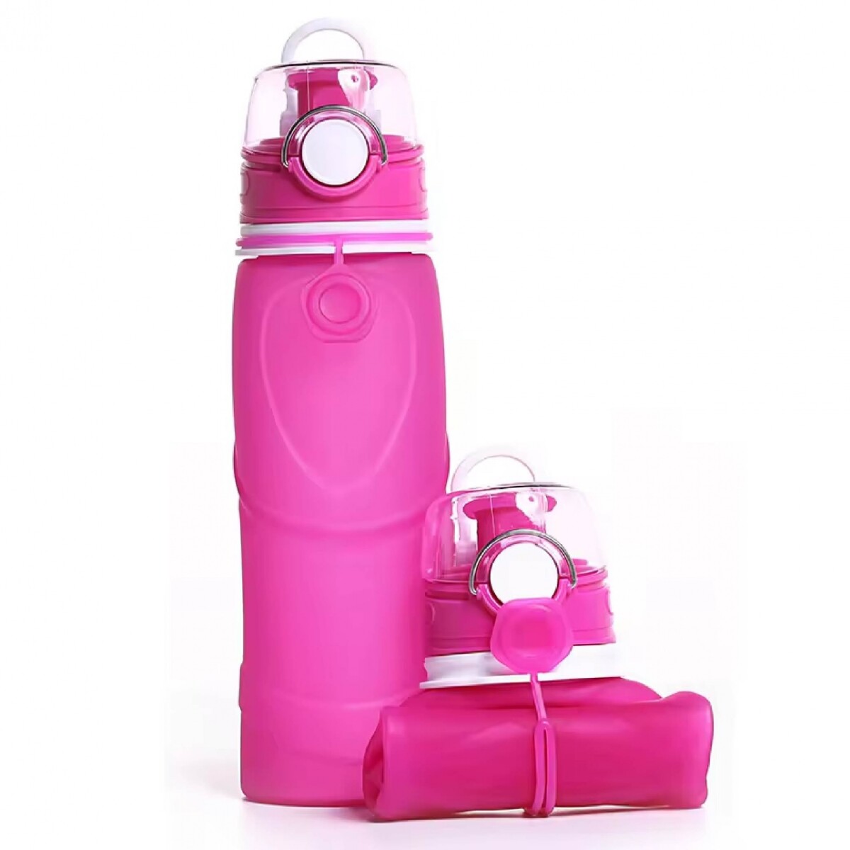 Botella Caramañola Plegable 750ml Silicona Universo Binario - ROSA 