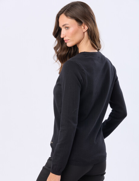 CARDIGAN LISO Negro