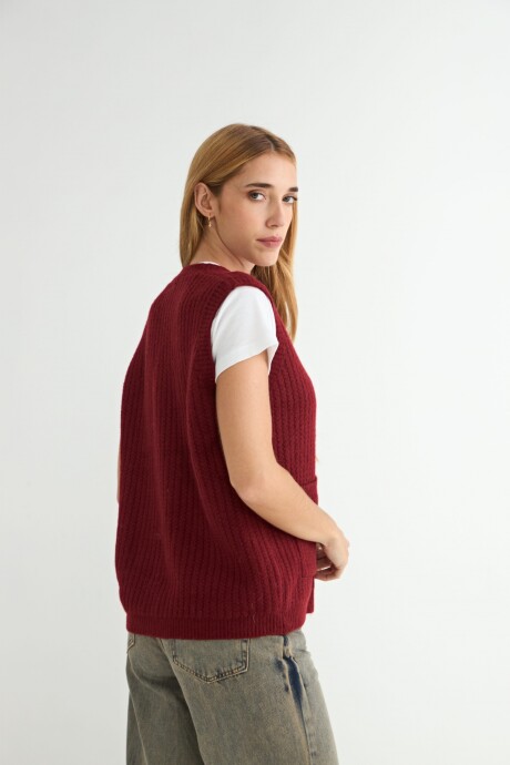 CHALECO LONGAN BORDO