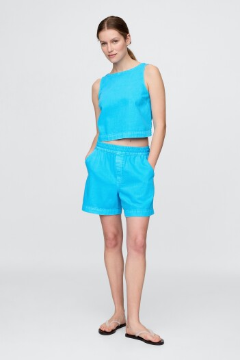 Short De Jean Pull On Mujer True Cyan Blue 663