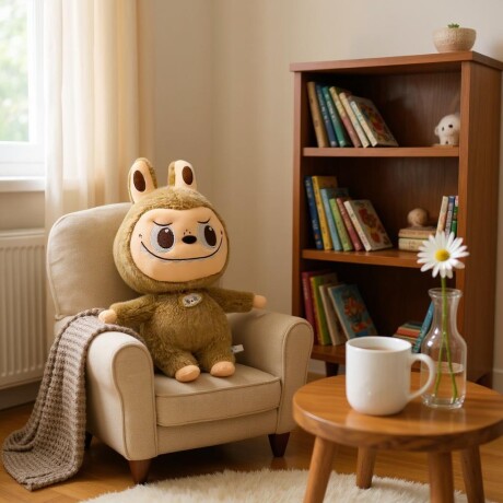 Peluche Labubu Grande Marrón Claro