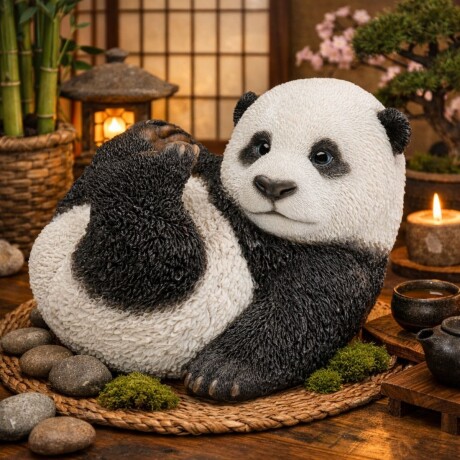 DECORACION LYING PANDA BABY Blanco - -