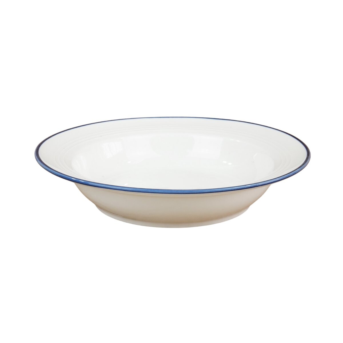 Plato de ceramica con borde de color 