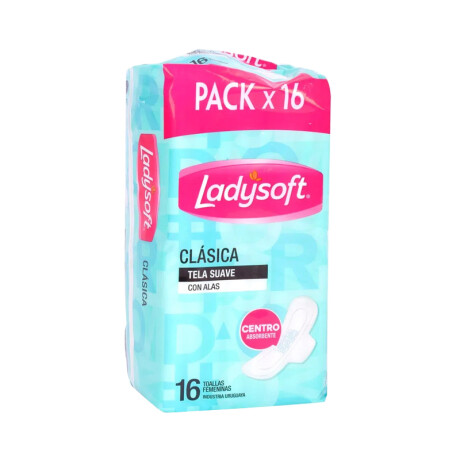 Toalla Femenina LADYSOFT ClÃÂ¡sica con Alas x 16 Unidades Toalla Femenina LADYSOFT ClÃÂ¡sica con Alas x 16 Unidades