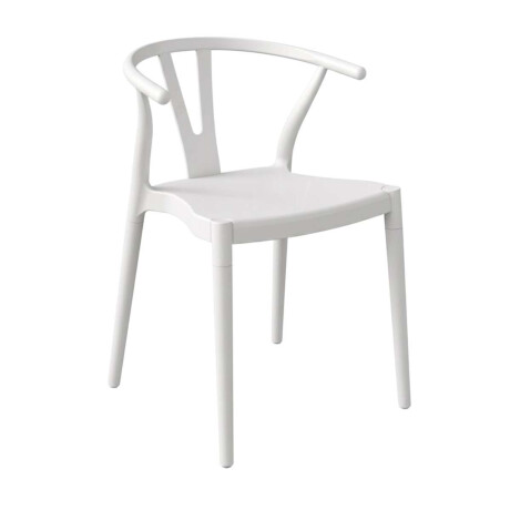 Silla Wishbone de polipropileno Blanco Tiza