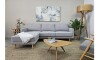 Sofa con Chaise PRADA PREVENTA Light Grey Tela Rústica