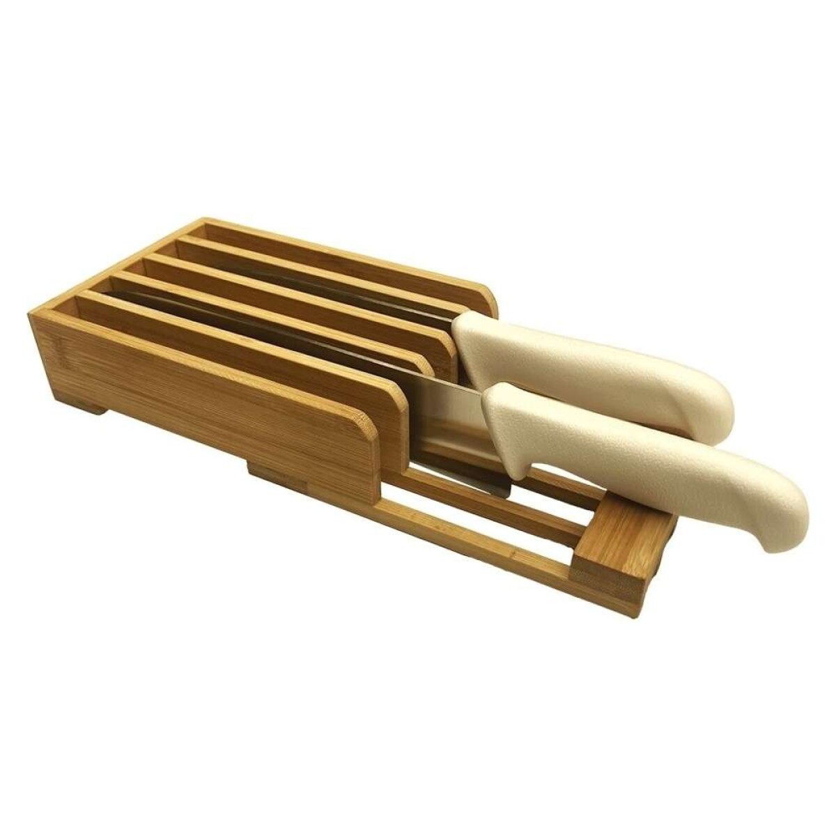 Porta Cuchillas Simple P/Cajon Bamboo - 33X14X5.3Cm 