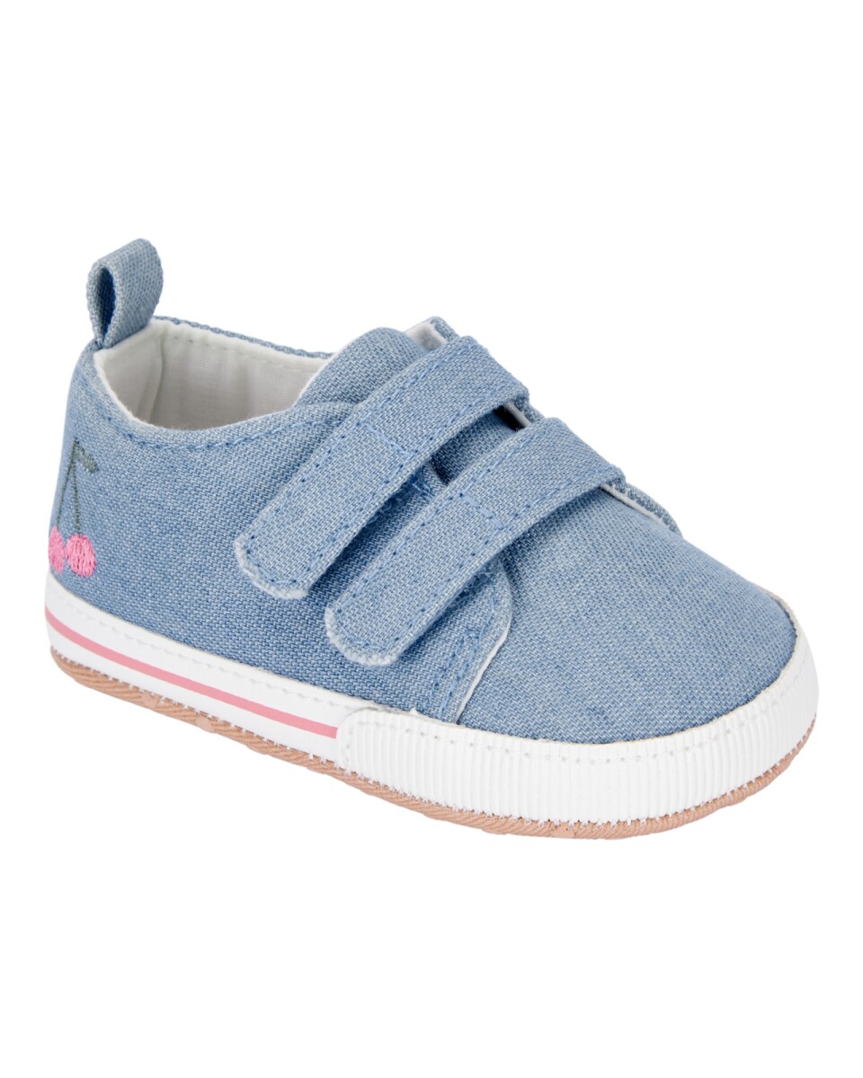 Zapato de bebé, con velcro, cerezas 