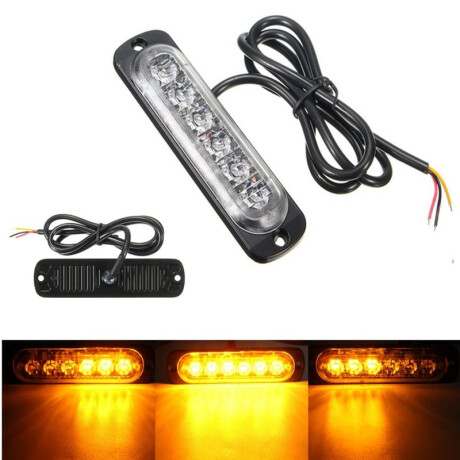SEÑALIZACION - BARRAL AMBAR 6 LED 12V 24V 125X28.2MM WESTON SEÑALIZACION - BARRAL AMBAR 6 LED 12V 24V 125X28.2MM WESTON