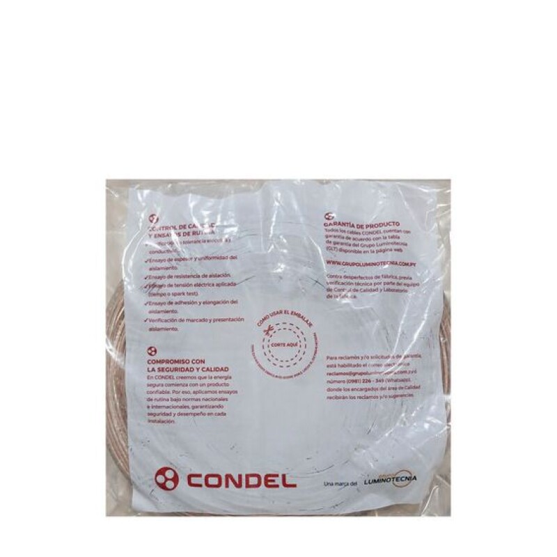 CABLE CORDON 2X0,50MM2 TRANSP. CONDEL CABLE CORDON 2X0,50MM2 TRANSP. CONDEL