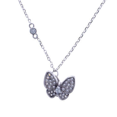 Cadena y Dije de Plata 925 rodinada, MARIPOSA Cadena y Dije de Plata 925 rodinada, MARIPOSA