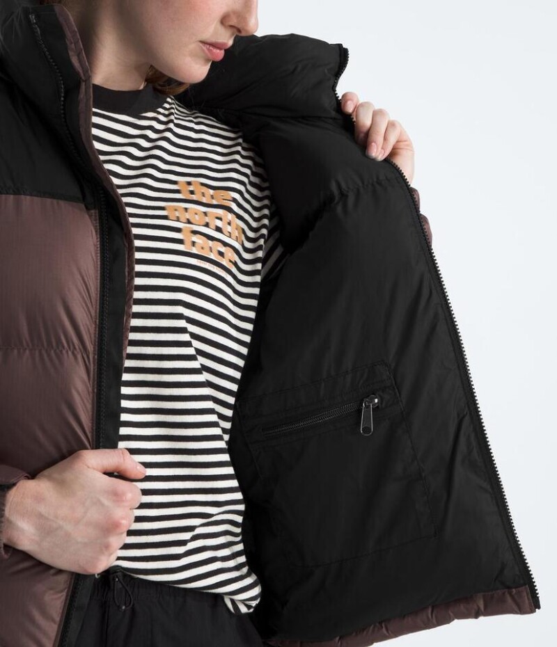 Campera de Pluma 1996 Nuptse mujer Tawny Quartz/tnf Black