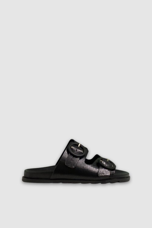 Sandalia con hebillas Rumba Negro