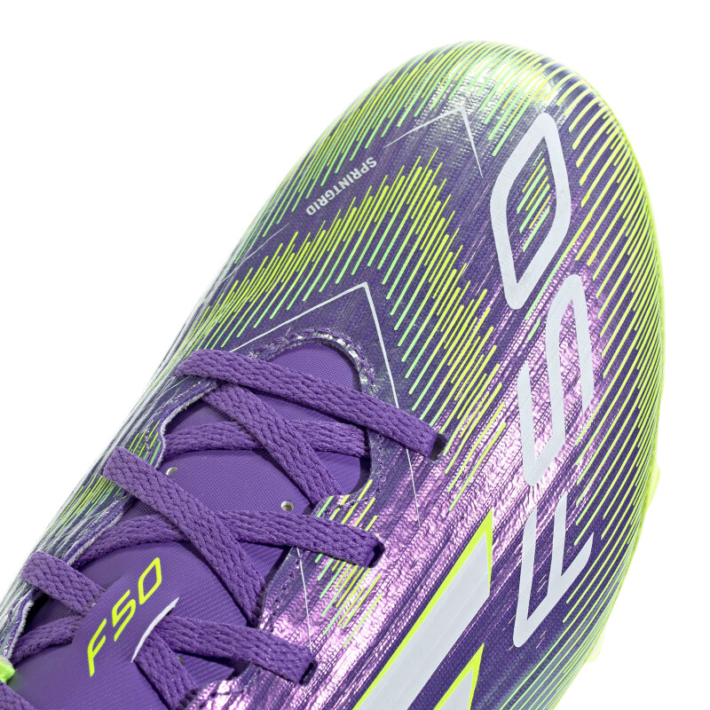 Championes de Hombre Adidas Futbol 11 F50 Club FG/MG Púrpura - Blanco - Amarillo Limon