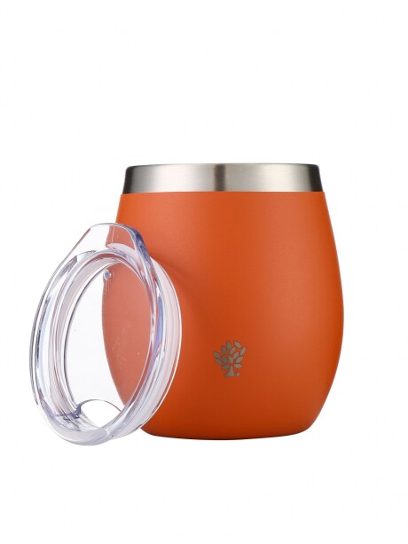 Set Acero 1Lt. Mate con Tapa Terracota