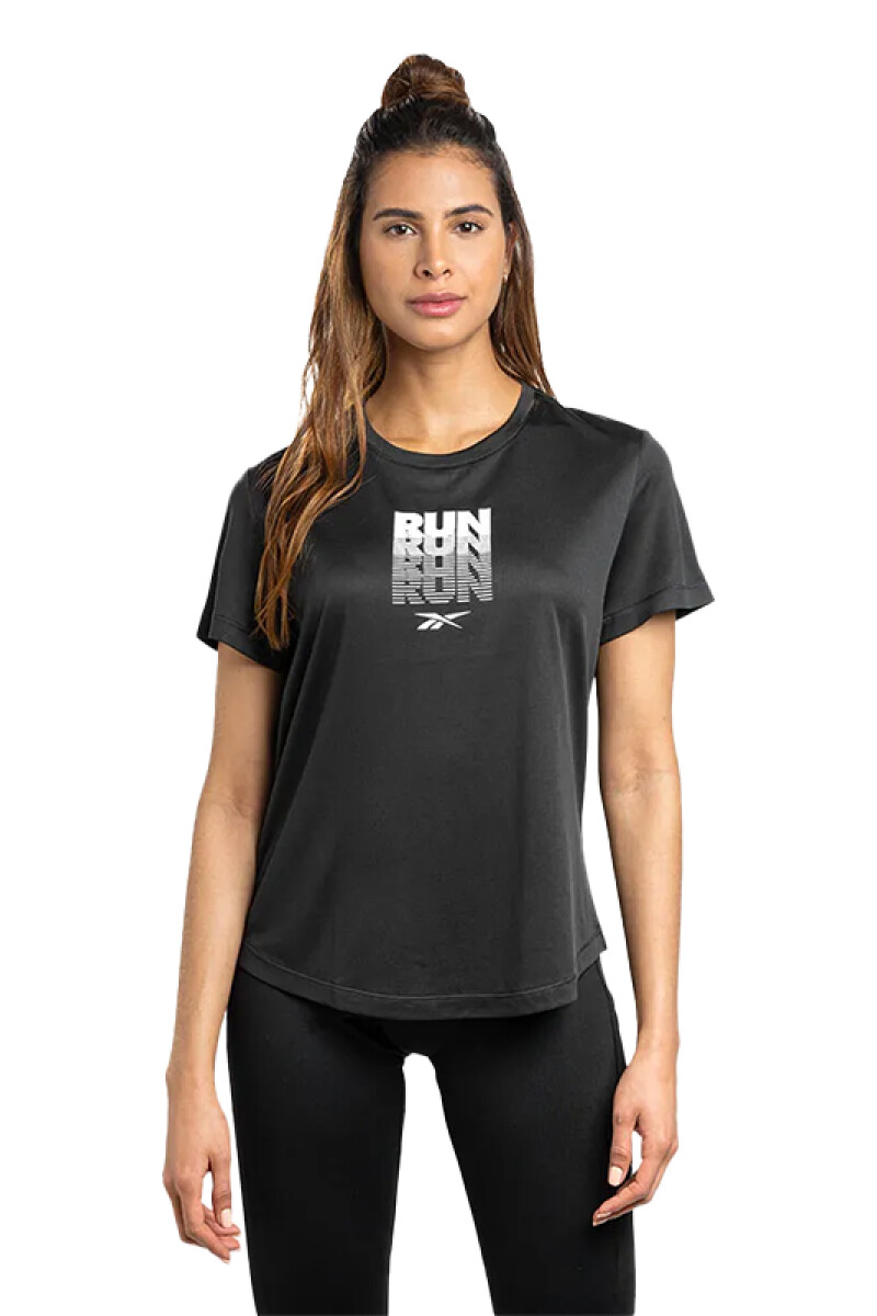 Running speedwick graphic tee Negro