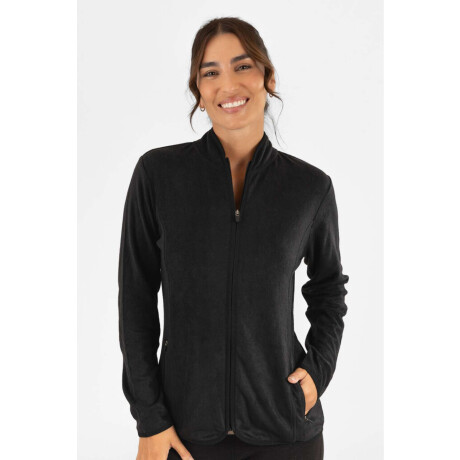 Campera polar mujer black Negro