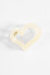 Broche cora acrílico blanco