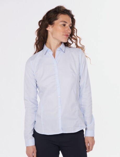 CAMISA LISA OXFORD Celeste