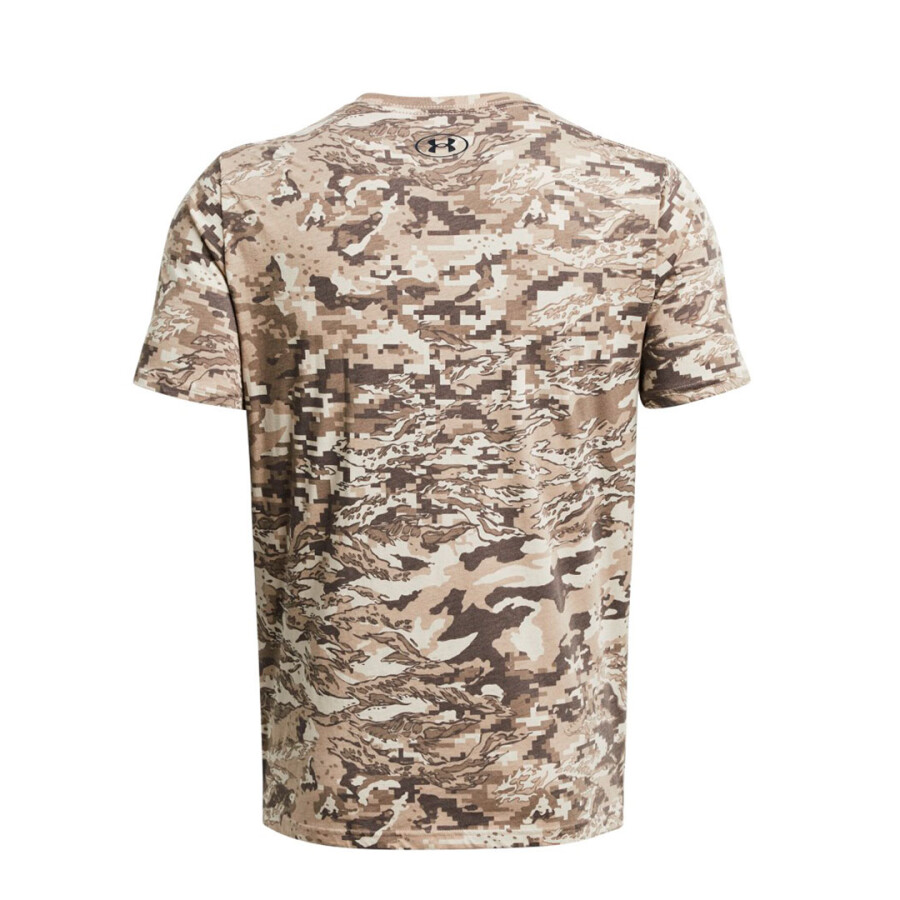 Remera de Hombre Under Armour Ua Abc Camo Ss Marrón - Caqui
