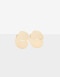 Aros Colgantes Largos Metal Aros Chapones De Metal - Dorado