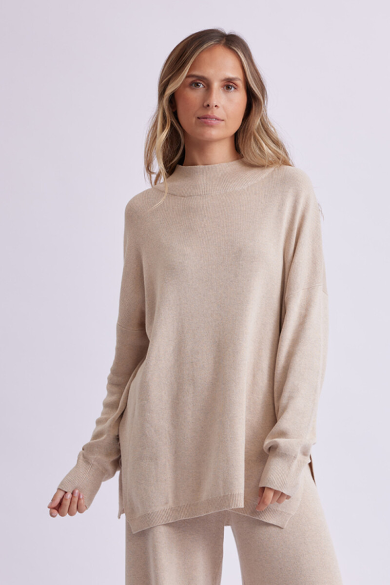 Buzo de punto oversize Beige Melange