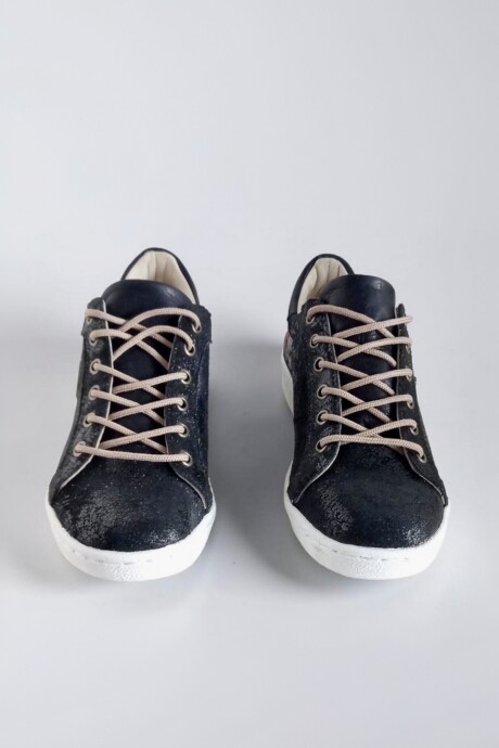 Sneakers Dasha Negro Jaspeado Con Arte Sneakers Dasha Negro Jaspeado Con Arte