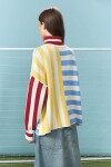 PREVENTA Sweater de algodón rayado multicolor