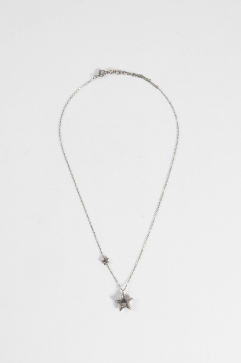 Collar acero star - plateado 
