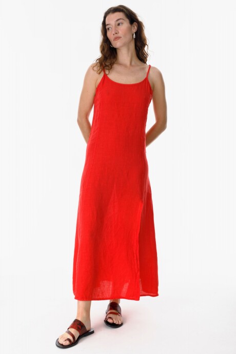 Vestido Oliva Rojo