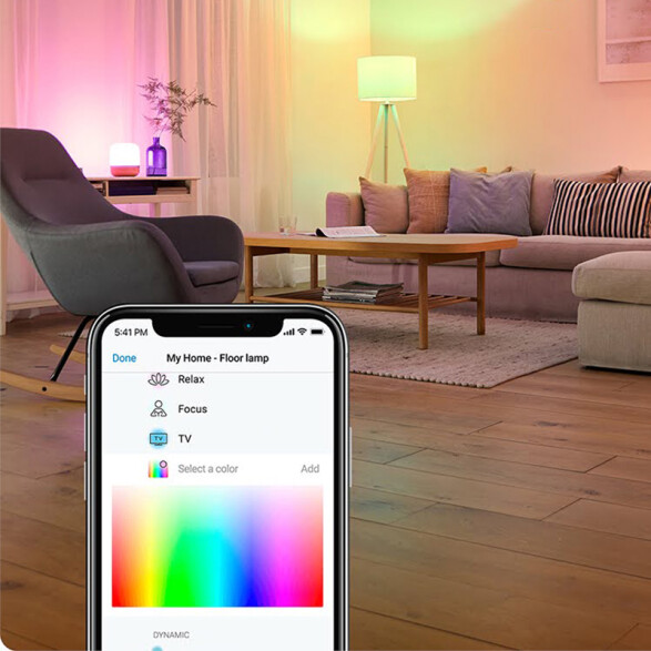 Lámpara dicroica LED WIZ RGBW con wifi 4,9W, GU10 L27409