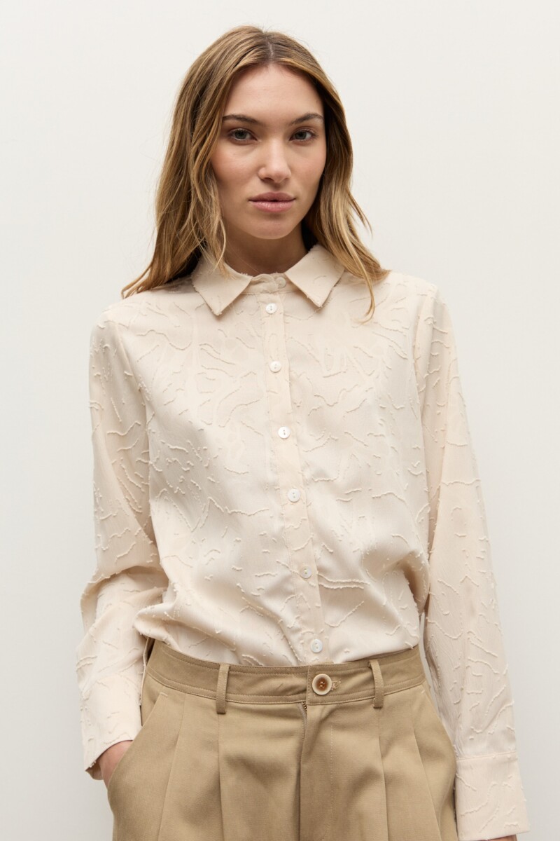 Camisa fantasia beige