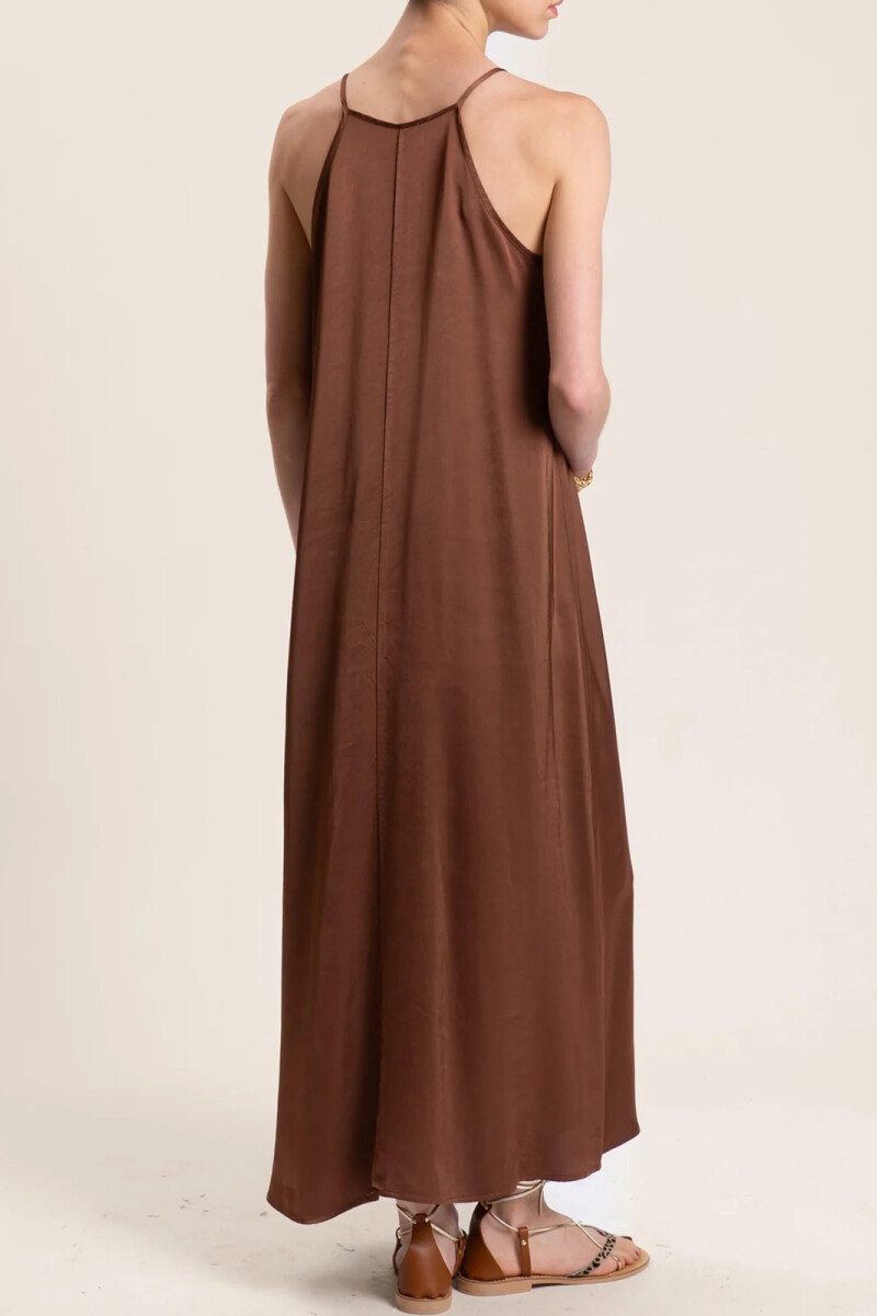 VESTIDO LARGO Marron