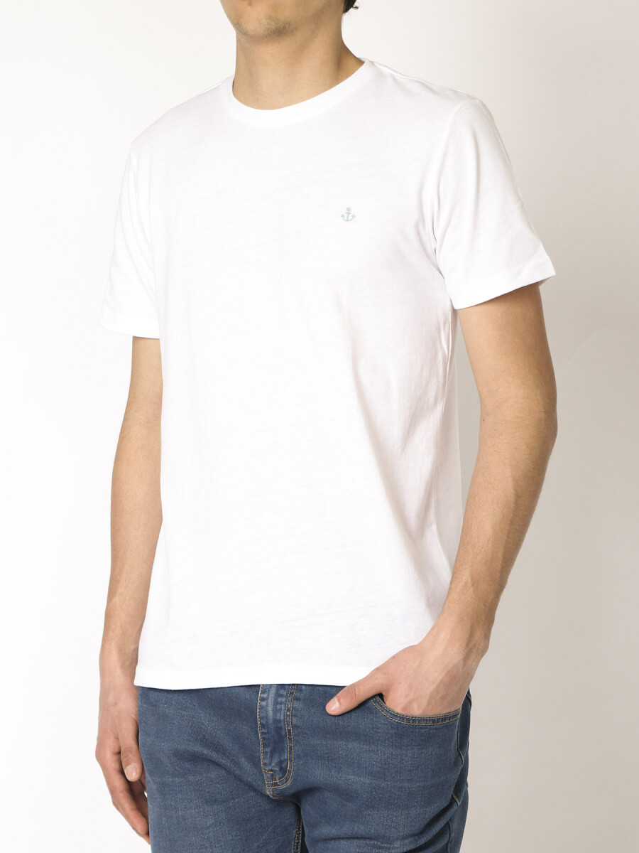 T-shirt Cuello A La Base Navigator - Blanco 