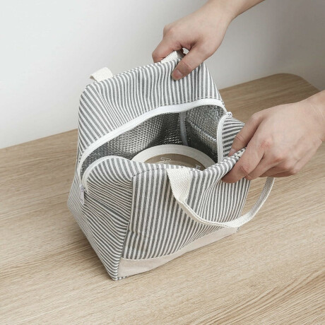 Lunchera conservadora tela 23x17x24cm Gris